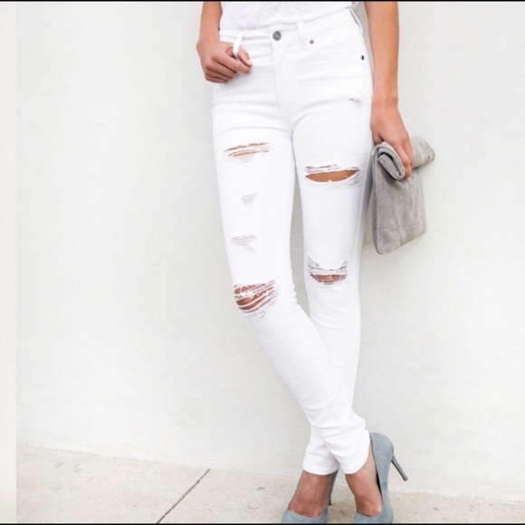 KanCan | Distressed White Skinny Jeans - Picture 5 of 8